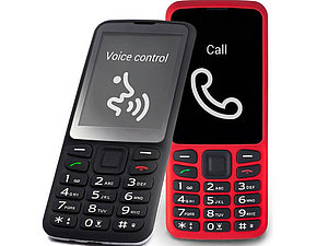 Ein rotes und ein schwarzes Handy mit Tasten, Copyright: BlindShell